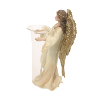 vaasje engel creme / goudkleur